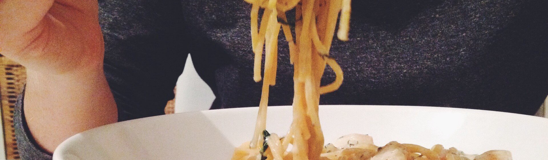 Spaghetti met scampi en dille
